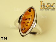 Jewellery SILVER sterling ring.  Stone: amber. TAG: ; name: R-221; weight: 3.9g.