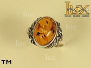 Jewellery SILVER sterling ring.  Stone: amber. TAG: ; name: R-225; weight: 4g.