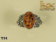 Jewellery SILVER sterling ring.  Stone: amber. TAG: ; name: R-226; weight: 3.4g.