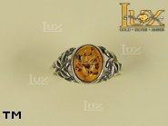 Jewellery SILVER sterling ring.  Stone: amber. TAG: ; name: R-227; weight: 2.6g.