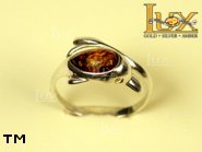 Jewellery SILVER sterling ring.  Stone: amber. Dolphin. TAG: animals; name: R-238; weight: 2.8g.