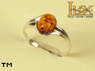 Jewellery SILVER sterling ring.  Stone: amber. TAG: ; name: R-251; weight: 2.2g.