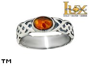 Jewellery SILVER sterling ring.  Stone: amber. TAG: ; name: R-259; weight: 3g.