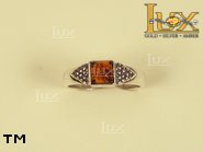 Jewellery SILVER sterling ring.  Stone: amber. TAG: ; name: R-277; weight: 3g.