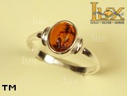 Jewellery SILVER sterling ring.  Stone: amber. TAG: ; name: R-279; weight: 2.1g.