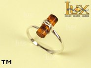 Jewellery SILVER sterling ring.  Stone: amber. TAG: ; name: R-280-1; weight: 1.6g.