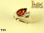 Jewellery SILVER sterling ring.  Stone: amber. TAG: ; name: R-283; weight: 2.3g.