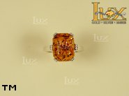 Jewellery SILVER sterling ring.  Stone: amber. TAG: ; name: R-296; weight: 3.5g.