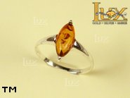 Jewellery SILVER sterling ring.  Stone: amber. TAG: ; name: R-298; weight: 2.3g.