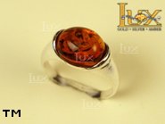 Jewellery SILVER sterling ring.  Stone: amber. TAG: ; name: R-300; weight: 2.9g.