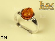 Jewellery SILVER sterling ring.  Stone: amber. TAG: ; name: R-301; weight: 3g.