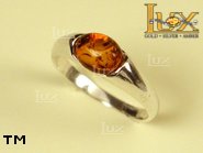 Jewellery SILVER sterling ring.  Stone: amber. TAG: ; name: R-302; weight: 2.1g.