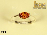 Jewellery SILVER sterling ring.  Stone: amber. TAG: ; name: R-305; weight: 1.6g.