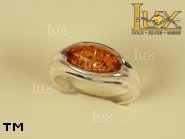 Jewellery SILVER sterling ring.  Stone: amber. TAG: ; name: R-309; weight: 3.8g.