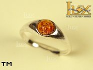 Jewellery SILVER sterling ring.  Stone: amber. TAG: ; name: R-318; weight: 2.5g.