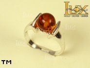 Jewellery SILVER sterling ring.  Stone: amber. TAG: ; name: R-319; weight: 3.6g.