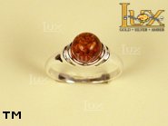 Jewellery SILVER sterling ring.  Stone: amber. TAG: ; name: R-321; weight: 3.2g.