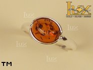 Jewellery SILVER sterling ring.  Stone: amber. TAG: ; name: R-328; weight: 3g.