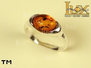 Jewellery SILVER sterling ring.  Stone: amber. TAG: ; name: R-330; weight: 2.7g.