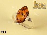 Jewellery SILVER sterling ring.  Stone: amber. TAG: ; name: R-332; weight: 3.2g.