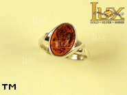 Jewellery SILVER sterling ring.  Stone: amber. TAG: ; name: R-340; weight: 2.5g.