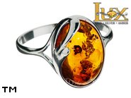 Jewellery SILVER sterling ring.  Stone: amber. TAG: ; name: R-357; weight: 2.7g.