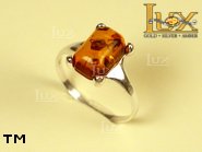 Jewellery SILVER sterling ring.  Stone: amber. TAG: ; name: R-359; weight: 2.2g.