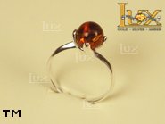 Jewellery SILVER sterling ring.  Stone: amber. TAG: ; name: R-379; weight: 1.8g.