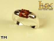 Jewellery SILVER sterling ring.  Stone: amber. TAG: ; name: R-381; weight: 1.8g.