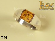 Jewellery SILVER sterling ring.  Stone: amber. TAG: ; name: R-382; weight: 2.5g.