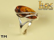 Jewellery SILVER sterling ring.  Stone: amber. TAG: clasic; name: R-400; weight: 4.1g.
