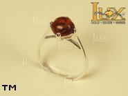 Jewellery SILVER sterling ring.  Stone: amber. TAG: ; name: R-417; weight: 2g.