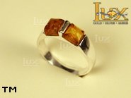 Jewellery SILVER sterling ring.  Stone: amber. TAG: ; name: R-423; weight: 2g.