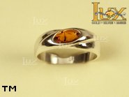 Jewellery SILVER sterling ring.  Stone: amber. TAG: ; name: R-427; weight: 2.7g.