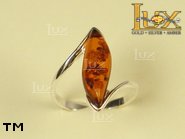 Jewellery SILVER sterling ring.  Stone: amber. TAG: ; name: R-431; weight: 2.3g.