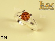 Jewellery SILVER sterling ring.  Stone: amber. TAG: ; name: R-435; weight: 1.5g.