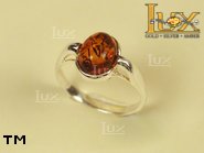 Jewellery SILVER sterling ring.  Stone: amber. TAG: ; name: R-436; weight: 2.1g.