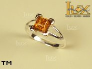 Jewellery SILVER sterling ring.  Stone: amber. TAG: ; name: R-439; weight: 2g.