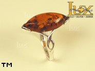 Jewellery SILVER sterling ring.  Stone: amber. TAG: ; name: R-440; weight: 2.3g.