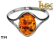 Jewellery SILVER sterling ring.  Stone: amber. TAG: ; name: R-449; weight: 1.8g.