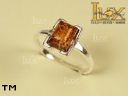 Jewellery SILVER sterling ring.  Stone: amber. TAG: ; name: R-454; weight: 1.8g.