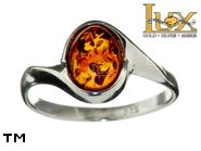 Jewellery SILVER sterling ring.  Stone: amber. TAG: ; name: R-466; weight: 2g.