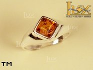 Jewellery SILVER sterling ring.  Stone: amber. TAG: ; name: R-468; weight: 2.2g.