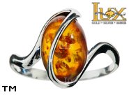 Jewellery SILVER sterling ring.  Stone: amber. TAG: ; name: R-469; weight: 2.3g.