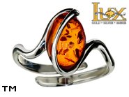 Jewellery SILVER sterling ring.  Stone: amber. TAG: ; name: R-469J; weight: 2.4g.