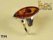 Jewellery SILVER sterling ring.  Stone: amber. TAG: ; name: R-482; weight: 4.1g.