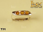 Jewellery SILVER sterling ring.  Stone: amber. TAG: ; name: R-484; weight: 2g.