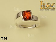 Jewellery SILVER sterling ring.  Stone: amber. TAG: ; name: R-490; weight: 3g.