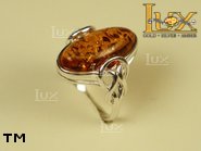 Jewellery SILVER sterling ring.  Stone: amber. TAG: ; name: R-491; weight: 4.7g.