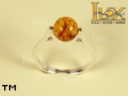 Jewellery SILVER sterling ring.  Stone: amber. TAG: ; name: R-498; weight: 1.9g.